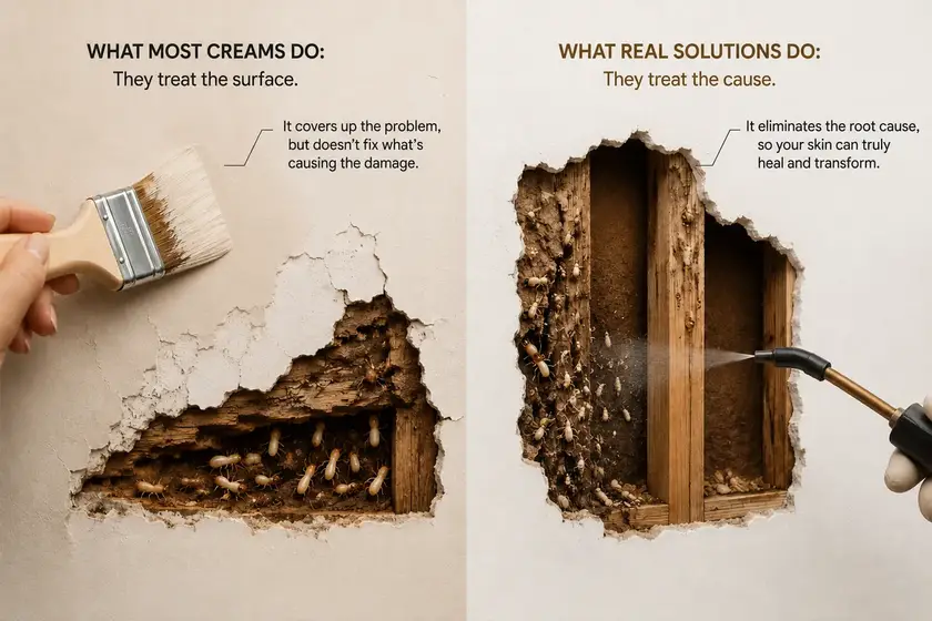 Like painting a wall that is infested with termites
