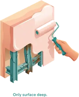 Creams sit on the surface of the skin