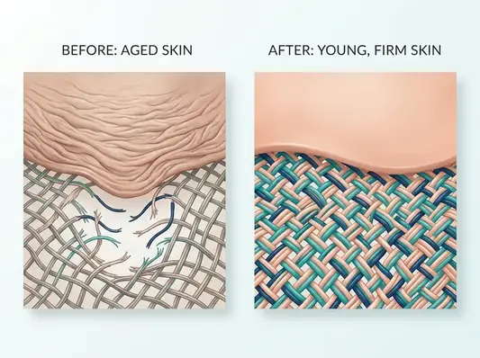 Collagen threads woven like fabric